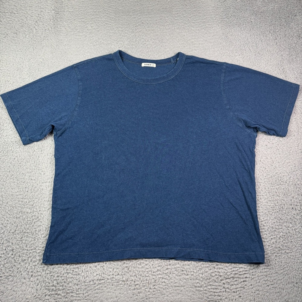 Buck Mason Cotton Heavy Boxy Tee Shirt Mens 2XL Indigo Short Sleeve Crewneck